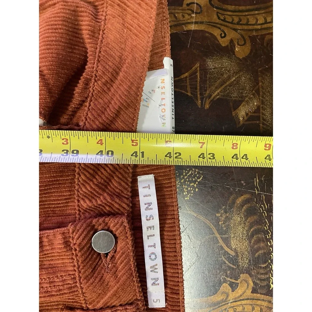 NWT Tinseltown Brown Corduroy Wide‎ Leg Cargo Pant Y2K Grunge Skater Rave 5 / 27